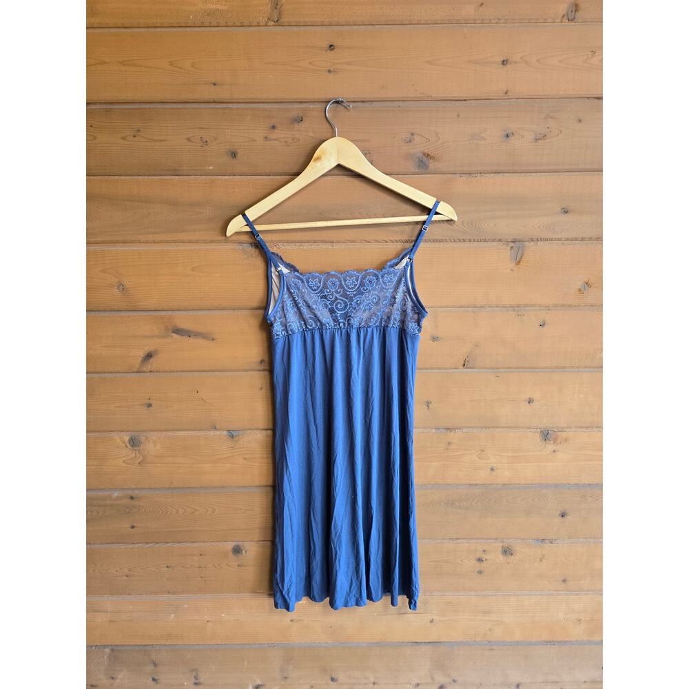 Commando Dress Cami Pajama Lounge Tank Top Gray Lace Small Lingerie Top Slip - Picture 4 of 4